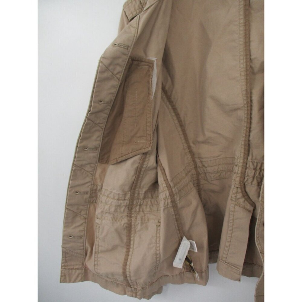 Loft Womens Jacket Medium Button Front Cargo Tan … - image 6